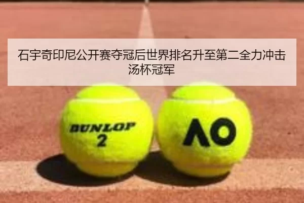 石宇奇印尼公开赛夺冠后世界排名升至第二全力冲击汤杯冠军